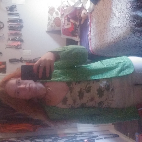 Talbots Green Flower Jacket - Picture 1 of 4